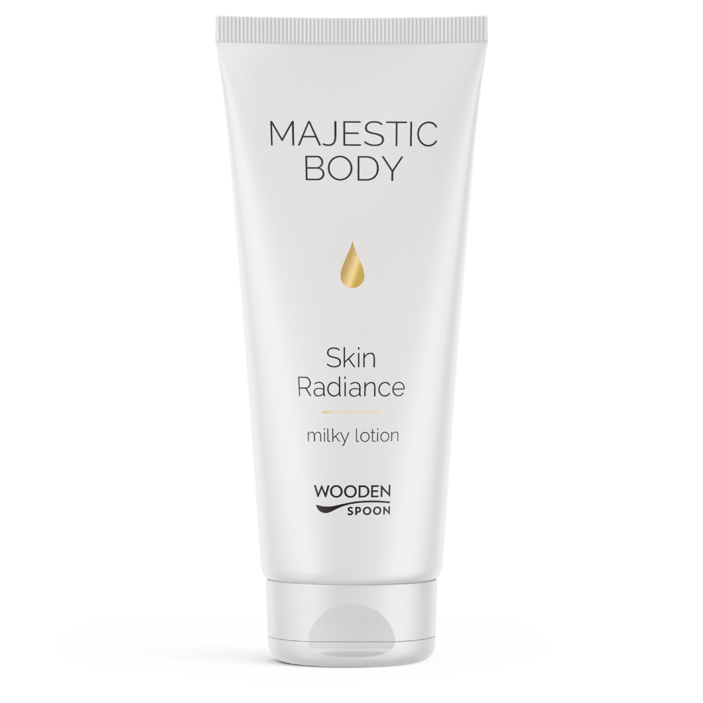 Озаряващ млечен лосион за тяло с органични масла и фин блясък Majestic Body - Skin Radiance Лосион за тяло Majestic Body Skin Radiance - Milky lotion - Image 1
